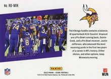تحميل الصورة إلى عارض المعرض، 2022 Panini Score Huddle Up Purple Minnesota Vikings HU-MIN Minnesota Vikings