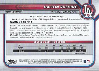 2022 Bowman Draft Dalton Rushing FBC 1st Bowman BD-84 Los Angeles Dodgers
