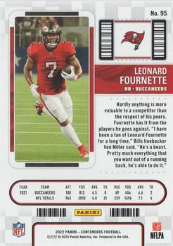 2022 Panini Contenders Season Ticket Leonard Fournette # 95 Tampa Bay Buccaneers