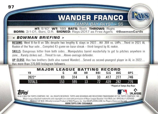 2023 Bowman Wander Franco #97 Tampa Bay Rays