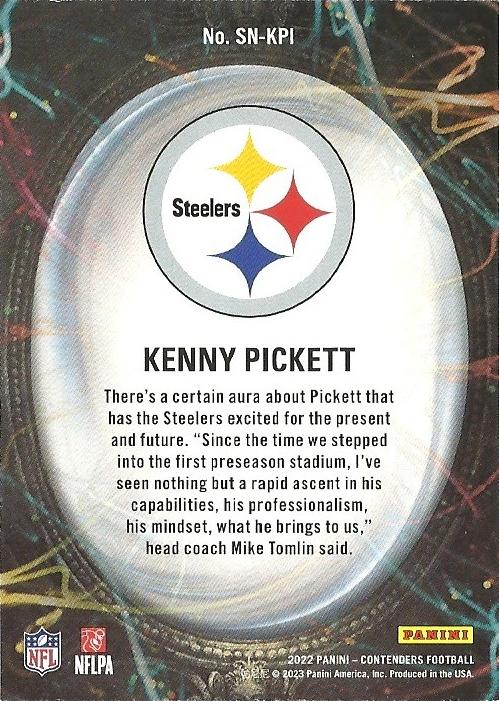 2022 Panini Contenders Supernatural Emerald Kenny Pickett # 1 Pittsburgh Steelers