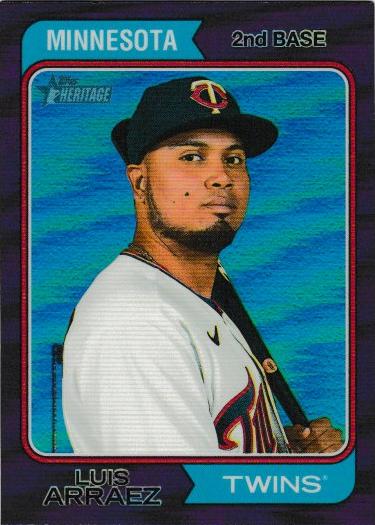 2023 Topps Heritage Chrome Purple Luis Arraez #359 Minnesota Twins
