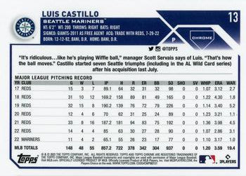 2023 Topps Chrome Luis Castillo #13 Seattle Mariners