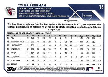 2023 Topps Chrome Tyler Freeman RC #16 Cleveland Guardians