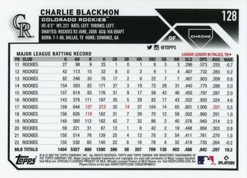 2023 Topps Chrome Charlie Blackmon #128 Colorado Rockies