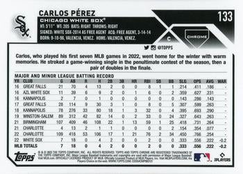 2023 Topps Chrome Carlos Perez RC #133 Chicago White Sox