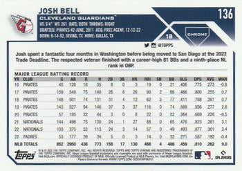 2023 Topps Chrome Josh Bell #136 Cleveland Guardians