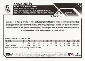 2023 Topps Chrome Oscar Colás RC #145 Chicago White Sox