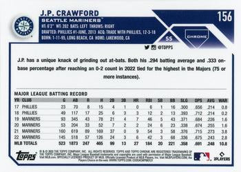 2023 Topps Chrome J.P. Crawford #156 Seattle Mariners