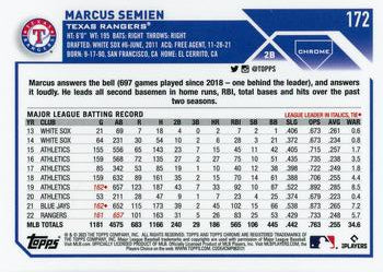 2023 Topps Chrome Marcus Semien #172 Texas Rangers