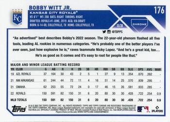 2023 Topps Chrome Bobby Witt Jr. #176 Kansas City Royals