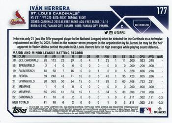 2023 Topps Chrome Ivan Herrera RC #177 St. Louis Cardinals