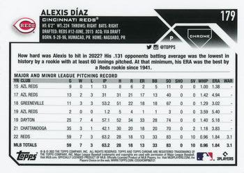 2023 Topps Chrome Alexis Diaz #179 Cincinnati Reds