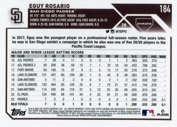2023 Topps Chrome Eguy Rosario RC #184 San Diego Padres