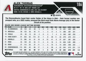 2023 Topps Chrome Alek Thomas #186 Arizona Diamondbacks