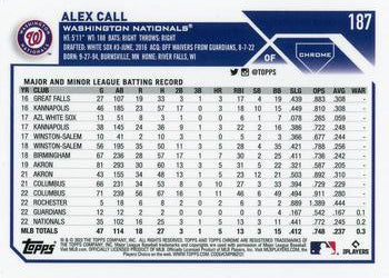 2023 Topps Chrome Alex Call RC #187 Washington Nationals