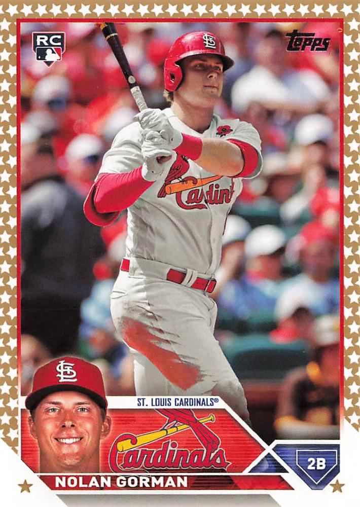 2023 Topps Gold Star Nolan Gorman Rookie #16 St. Louis Cardinals