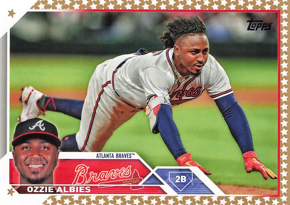 2023 Topps Gold Star Ozzie Albies #81 Atlanta Braves