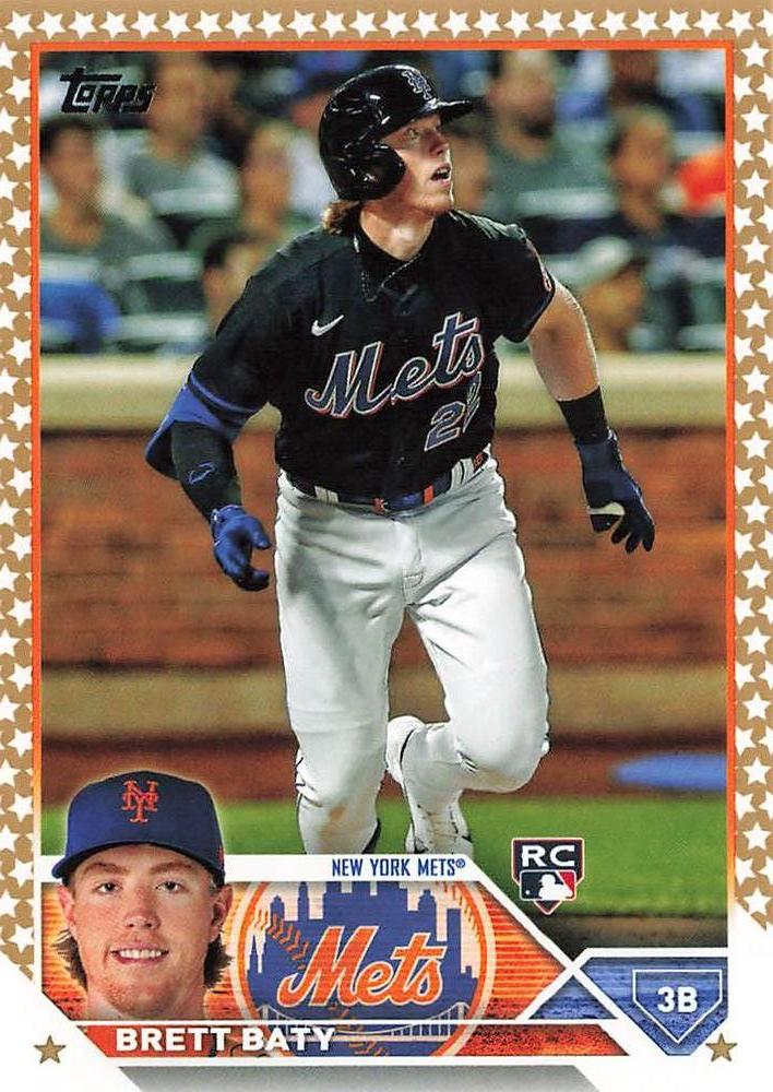 2023 Topps Gold Star Brett Baty Rookie #89 New York Mets