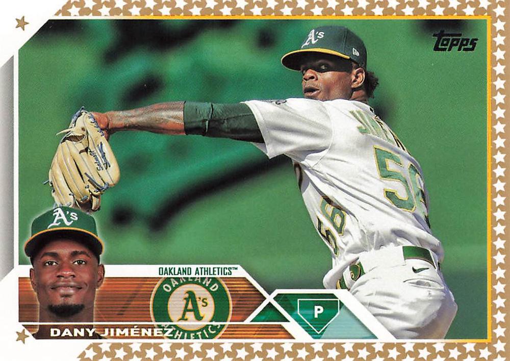 2023 Topps Gold Star Dany Jimenez #164 Oakland Athletics