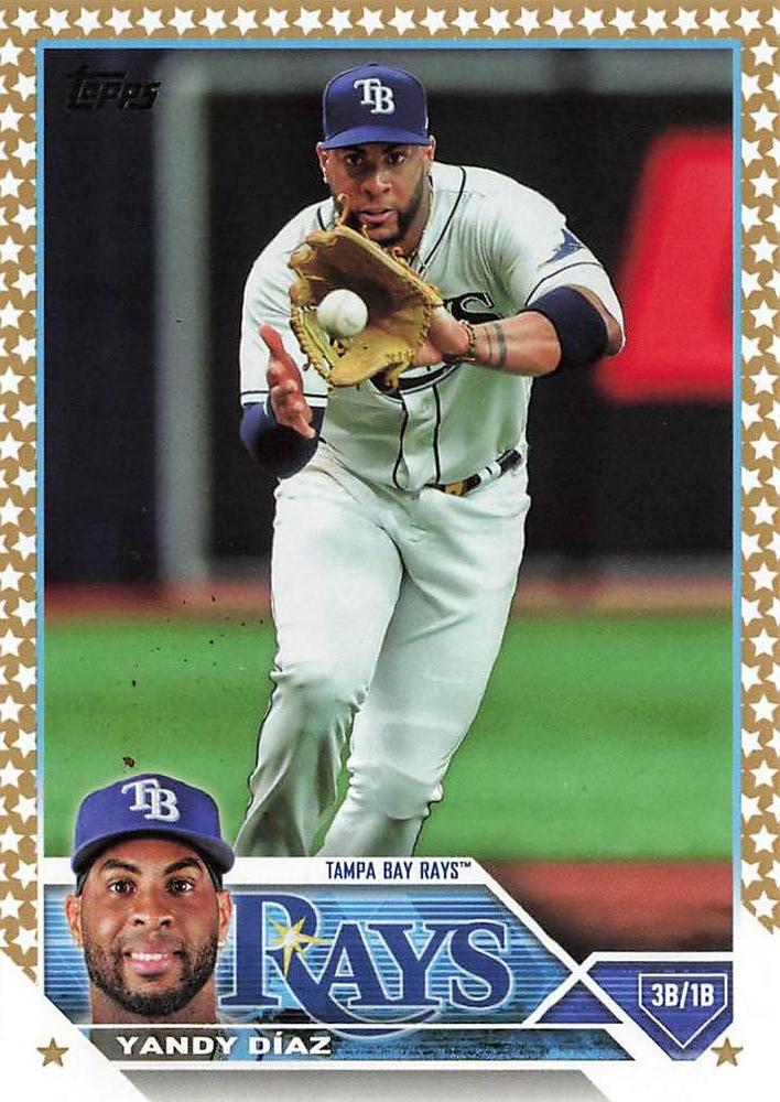 2023 Topps Gold Star Yandy DÃaz #227 Tampa Bay Rays