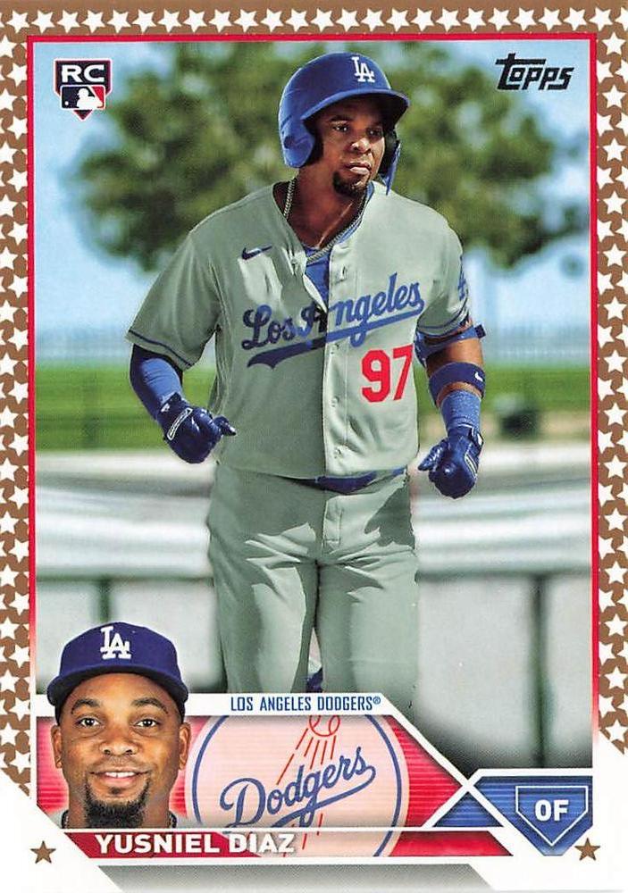2023 Topps Gold Star Gold Star Yusniel Diaz RC #536 Los Angeles Dodgers