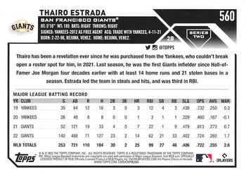 2023 Topps Gold Star Gold Star Thairo Estrada #560 San Francisco Giants
