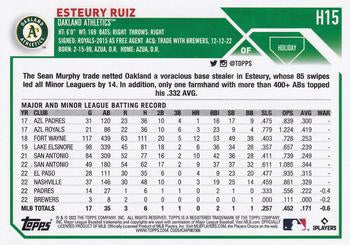 2023 Topps Holiday Esteury Ruiz RC H15 Oakland Athletics