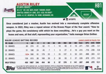 2023 Topps Holiday Austin Riley H81 Atlanta Braves