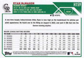 2023 Topps Holiday Ryan McMahon H159 Colorado Rockies