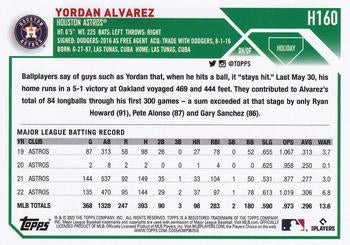 2023 Topps Holiday Yordan Alvarez H160 Houston Astros