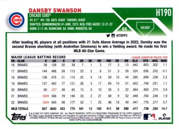 2023 Topps Holiday Dansby Swanson H190 Chicago Cubs