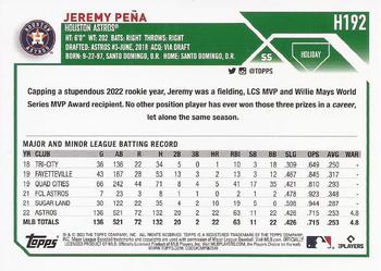 2023 Topps Holiday Jeremy Pena H192 Houston Astros