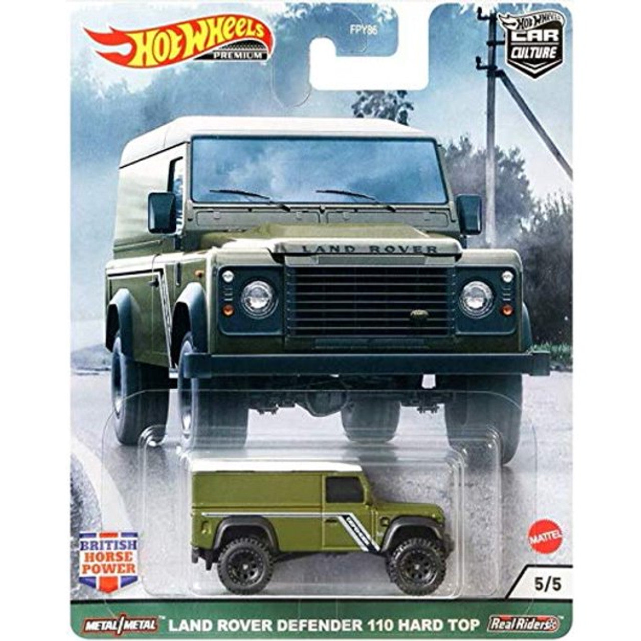 Hot Wheels Premium Car Culture British Horsepower Land Rover Defender 110 Hard Top S1 5/5