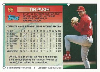 1994 Topps Tim Pugh # 95 Cincinnati Reds