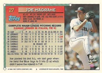 1994 Topps Joe Magrane # 27 California Angels