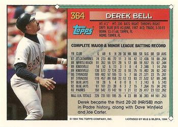 1994 Topps Derek Bell # 364 San Diego Padres