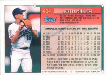 1994 Topps Keith Miller # 454 Kansas City Royals