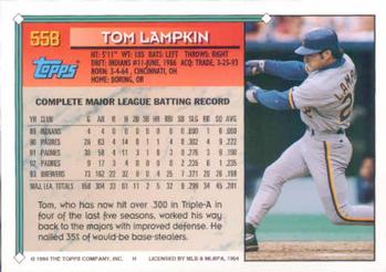 1994 Topps Tom Lampkin # 558 Milwaukee Brewers