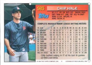 1994 Topps Chip Hale # 583 Minnesota Twins