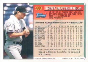 1994 Topps Kent Bottenfield # 589 Colorado Rockies