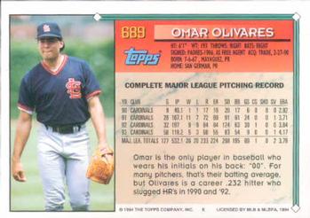 1994 Topps Omar Olivares # 689 St. Louis Cardinals