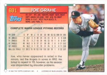 1994 Topps Joe Grahe # 691 California Angels
