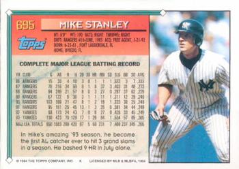 1994 Topps Mike Stanley # 695 New York Yankees