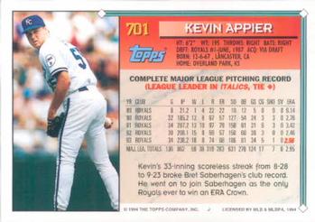 1994 Topps Kevin Appier # 701 Kansas City Royals