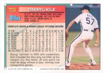 1994 Topps Darryl Kile # 703 Houston Astros