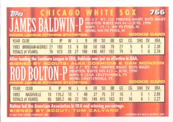 1994 Topps James Baldwin / Rod Bolton CA # 766 Chicago White Sox