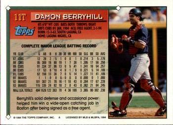 1994 Topps Traded Damon Berryhill 11T Boston Red Sox