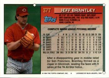 1994 Topps Traded Jeff Brantley 37T Cincinnati Reds