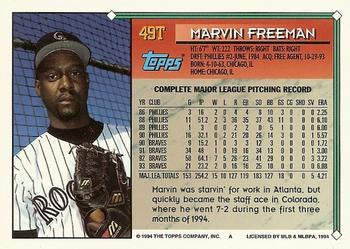 1994 Topps Traded Marvin Freeman 49T Colorado Rockies